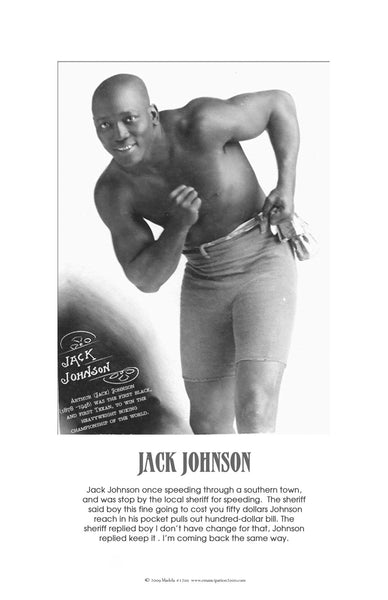 Jack Johnson モノクロポスター Jack Johnson, Heavyweight Champion of the World' Posters